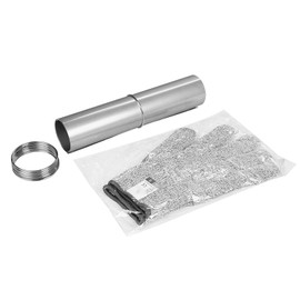 FireHiking Titanium Stove Pipe Folding Portable Camping Tent Stove Chimney Flue with 10 Clamps 9.8 ft