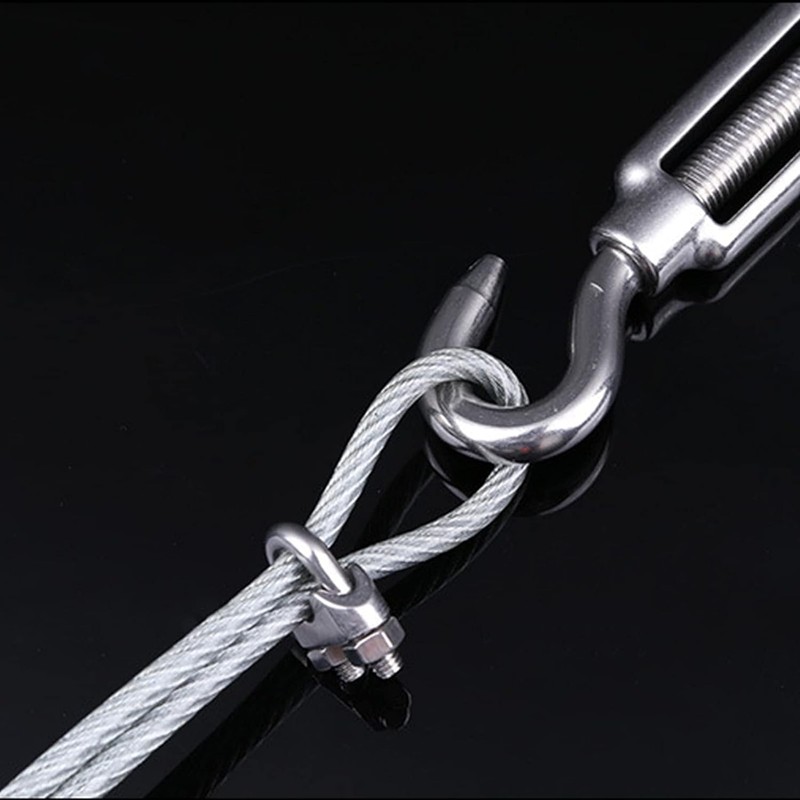 Wire Clips, Wire Rope Clips, M3 Stainless Steel, 24 Pack