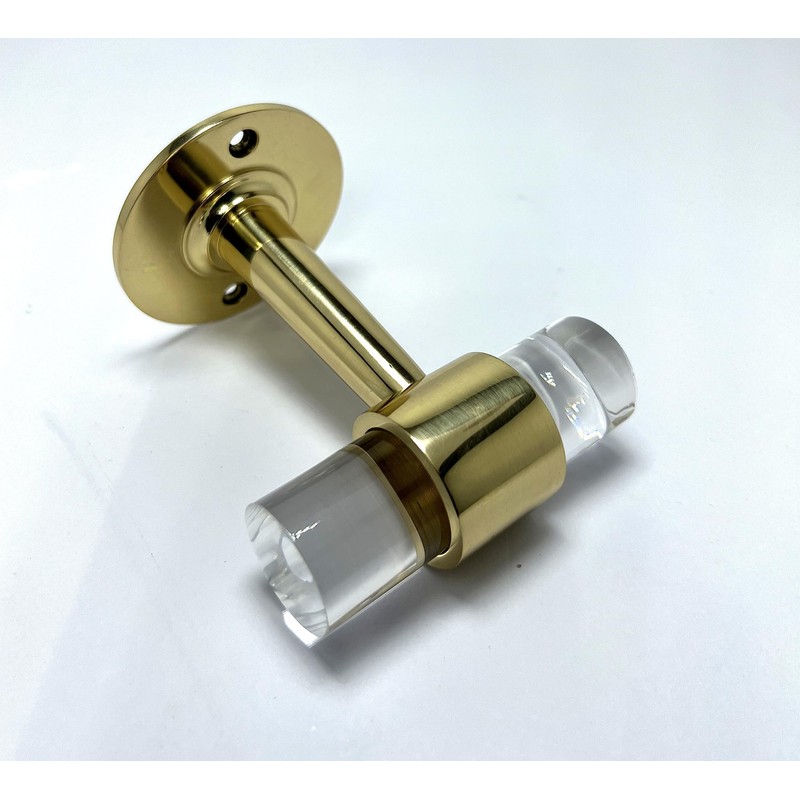 Morco Deco Brass Lucite Robe Hook Handmade Bathroom Kithcen Towel