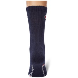 Champion Unisex Core 6pp Crew Ankle Socks, Blu Marino, Bianco, Grigio Melange Chiaro, 5-Mar UK