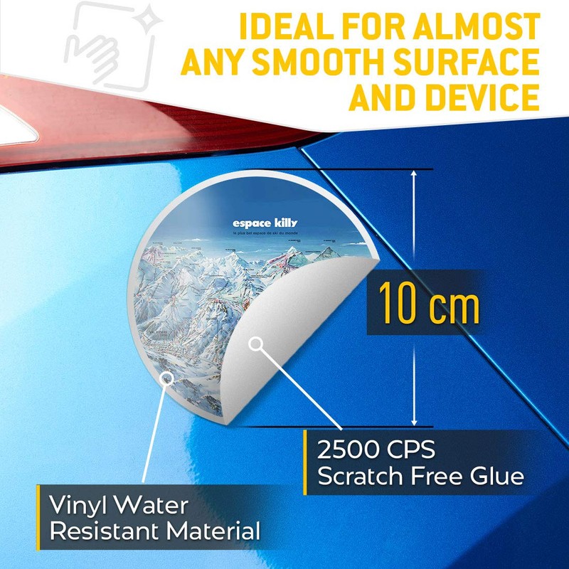 Vinyl Stickers (Set of 2) 10cm - Tignes Piste Map