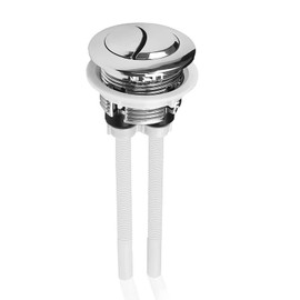 Dual Toilet Flush Buttons Replacement, Toilet Push Button Flush Replacement,for Toilet Closestool Cistern Replacement Accessories (Silver 3.8CM)