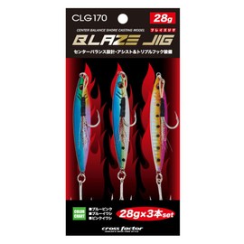 Cross Factor CLG170-28 Blaze Jig 28G 3-Piece Set Metal Jig Lure