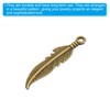 [PATIKIL] 100pcs Mini Vintage Feather Charms Metal Charms Pendant Charms