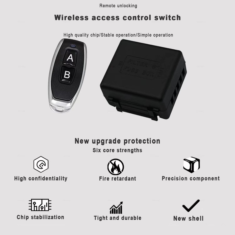 DC 12V Remote Control Switch 433Mhz RF Wireless Relay Receiver