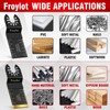 49pcs Titanium Oscillating Tool Blades High-Carbon Steel Multitool Blades, Universal