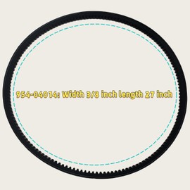 KOIUETUA 954-04014 754-04014 3/8" x 26.85" Drive Belt fits MTD Yard Machines Troy-Bilt 265-245 Snowblower Thrower (2/Pack)