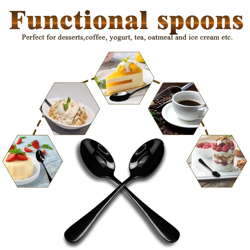 SONGZIMING Espresso Spoons Stainless Steel, 4.9 Inch Small Spoon for