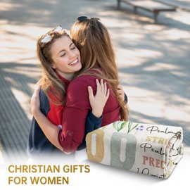 Christian Gifts for Women - Inspirational Floral Throw, Religious Birthday Gifts, Christian Blanket for Mum, Sister, Daughter, Friends, Spiritual Gifts for Her, Baptism & Confirmation Gifts