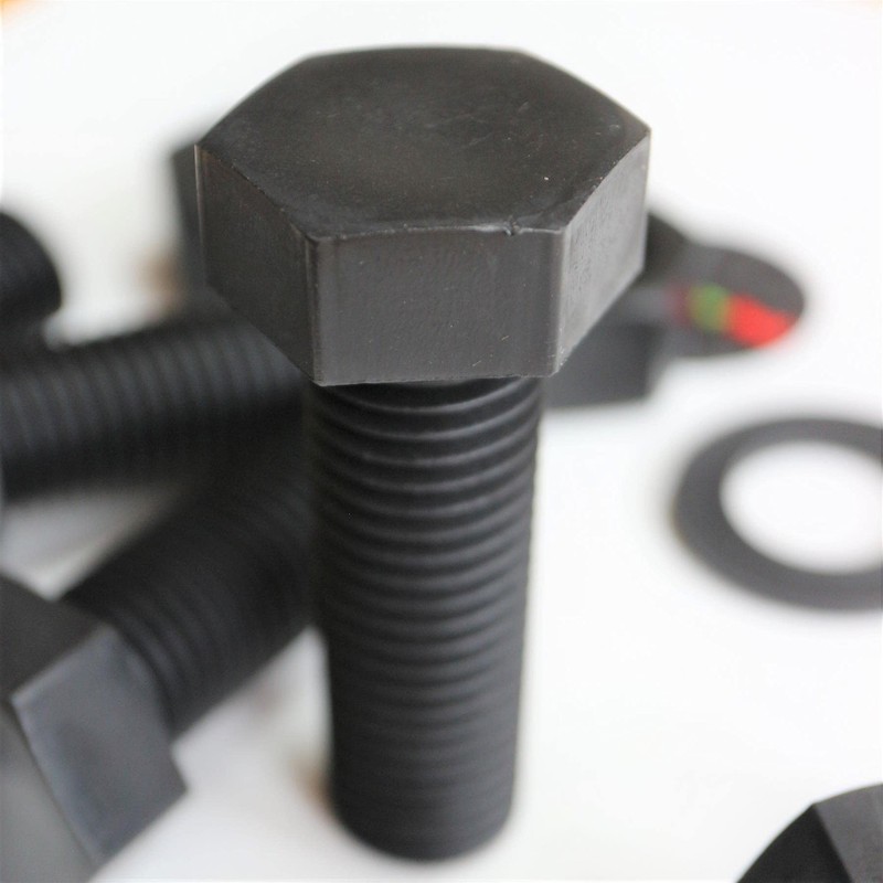 5X Black Hex Head Screws Polypropylene (PP) Plastic Nuts and