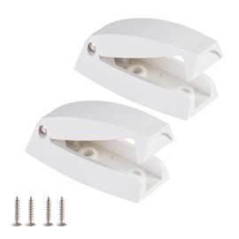 Xztrdi RV Baggage Door Catch Clips - ABS Plastic Trailer Storage Door Latch Holders (White, 2 Pack)