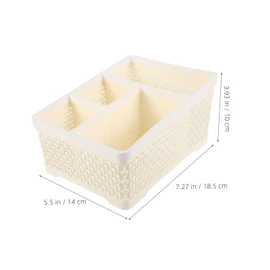 SAFIGLE Vanity Makeup Organizer Compartment Skincare Storage for Beauty Supplies Office Desk Organizer Beige Routine Optimizes Space Modern Design