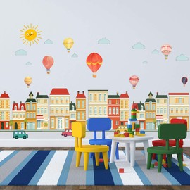 Architectural Wall Stickers, Feather Wallpaper, Removable, Stylish, Scandinavian Paintings, Interior, Stylish, Poster Sticker, Kindergarten, Nursery, Children's Room, Wall Sticker, DIY, Removable