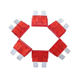 Paquete de 100 fusibles de 10A ATC/ATO estándar, zinc estañado y plástico, RoHS, rojo, para coche, camión, barco, Marine RV