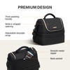 Everfun Womens Lunch Box Two Compartments Insulated Lunch Tote Bag