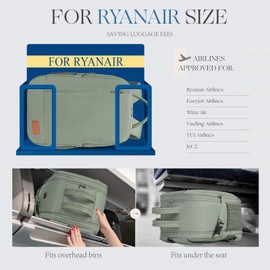 for Ryanair Cabin Bags 40x20x25 Underseat Anti Theft Carry-ons, Travel Backpack Cabin Size Hand Luggage Bag with Water Bottle Holder