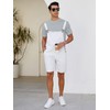 LONGBIDA Men's Denim Overalls Jean Shorts Coveralls Casual Walk Bib
