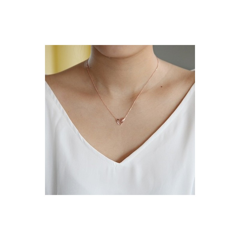 Canal Yondo Sea Silver (SV Pair Necklace), Silver, Cubic Zirconia