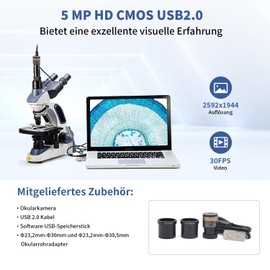 SWIFT EC5R Digital 5.0 Megapixel Microscope Camera for Colour Photography and Video, Eyepiece Mount, USB 2.0 Port, Windows and Mac Compatible