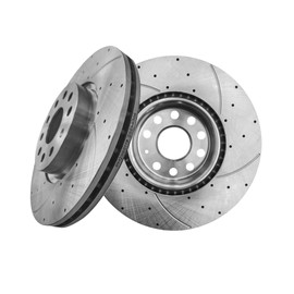 PM Auto Front Drilled Slotted Brake Disc Rotors For 2012-2022 Volkswagen Passat