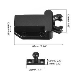 sourcing map Push Latch Touch Latch 4Pcs Push to Open Door Latch Rebound Self-Locking Latches for Drawer Door, Black