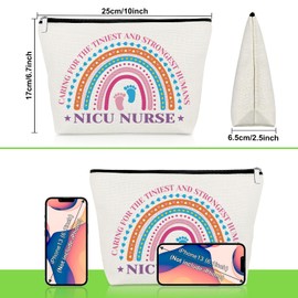 NICU Nurse Gifts Makeup Bag Thank You Gift for Nurse Midwife Doula Obstetrician OB-Gyn Gynecologist OB Doctor Coworker Appreciation Cosmetic Bag Christmas Retirement Present Nursing Travel Pouch