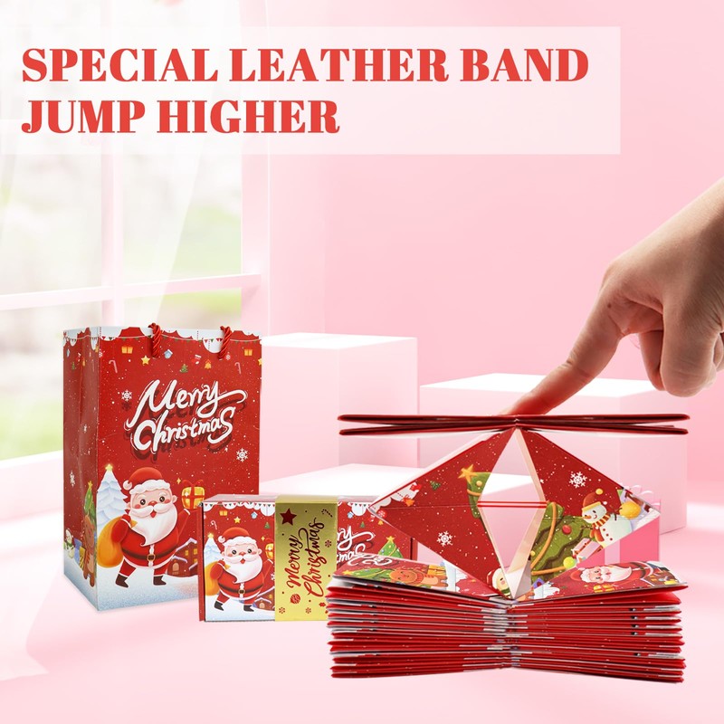 Surprise Gift Box Explosion for Money, Unique Folding Bouncing Red