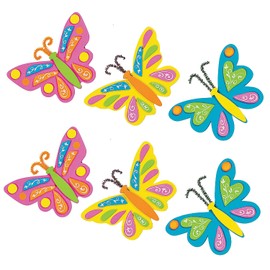 Fun Express Butterfly Magnet Craft Kit - Makes 48