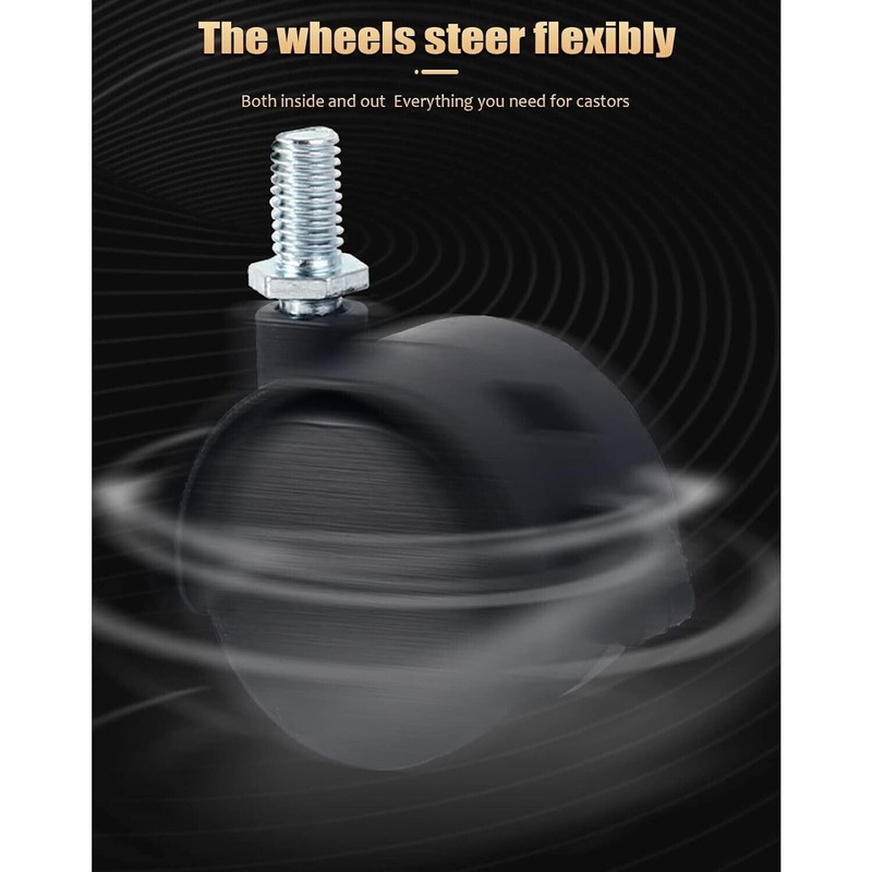 Multibao 4x Pcs 2 Inch Castor Wheel Swivel Caster Threaded