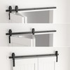 CCJH 5FT/60'' Bi-Folding Barn Door Hardware Sliding Track kit Heavy