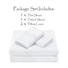 Chanasya Premium Soft White Queen Bed Sheets Set 4-Piece -