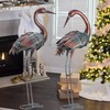 chisheen Crane Garden Statues Outdoor Metal Heron Yard Art Bird