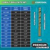 CORTOOL Cobalt Drill Bit Set, 15pcs Twist Jobber Length Drill