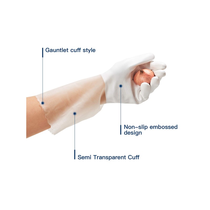 LANON Protection wahoo PVC Dishwashing Cleaning Gloves, Reusable Unlined Kitchen