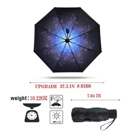 SY COMPACT Travel Umbrella - Lightweight Portable mini Compact Umbrellas (Starry Sky Blue)
