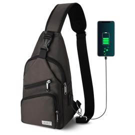 AMJ Sling Bag for Hiking and Outdoor, Crossbody Shoulder Backpack, Travel Chest Bag Daypack for Men & Women