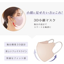 [Being] 【2022-06夏用冷感】 cicibella３Dマスク 夏用マスク 薄い 立体マスク 不織布 血色マスク バイカラー マスク 不織布マスク カラー ３D マスク 立体 くちばし マスク 使い捨て 小顔 チークマスク 耳が痛くならない 20枚 花粉 PM2.5 飛沫防止 ３層構造 (ベビーピンク)