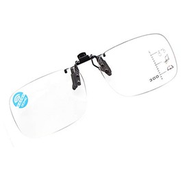Clip-on+ Multifocus+Anti Blue Light Block Reading Glasses Reader (Black, 2.5)