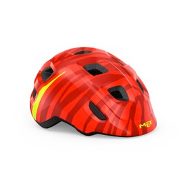 MET Sport Hooray Helmet, Zebra Red/Glossy, S