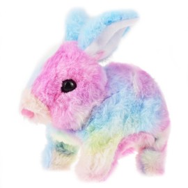 ZBATHTOY Interactive Rabbit Toy for 1 2 3 Year Old Bunny Toys Jumping Walking Rabbit Toy for Kids Age 1-6 Bunny Plush Teddy Toys Gifts for 1 2 3 Year Old Boys Girls Birthday Present Gifts Age 1-3