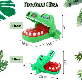 ZGDEIWGF 1 Piece Crocodile Toy and 1 Piece Mini Crocodile Toy Pendant, Children's Games, Children's Toys, Crocodile Finger Toy, Interesting Toys, Cute Pendants