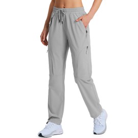 Women's Hiking Pants Quick Dry Lightweight Cargo Pants UPF 50 Water Resistant Zipper Pockets for Golf Travel Work Camping
