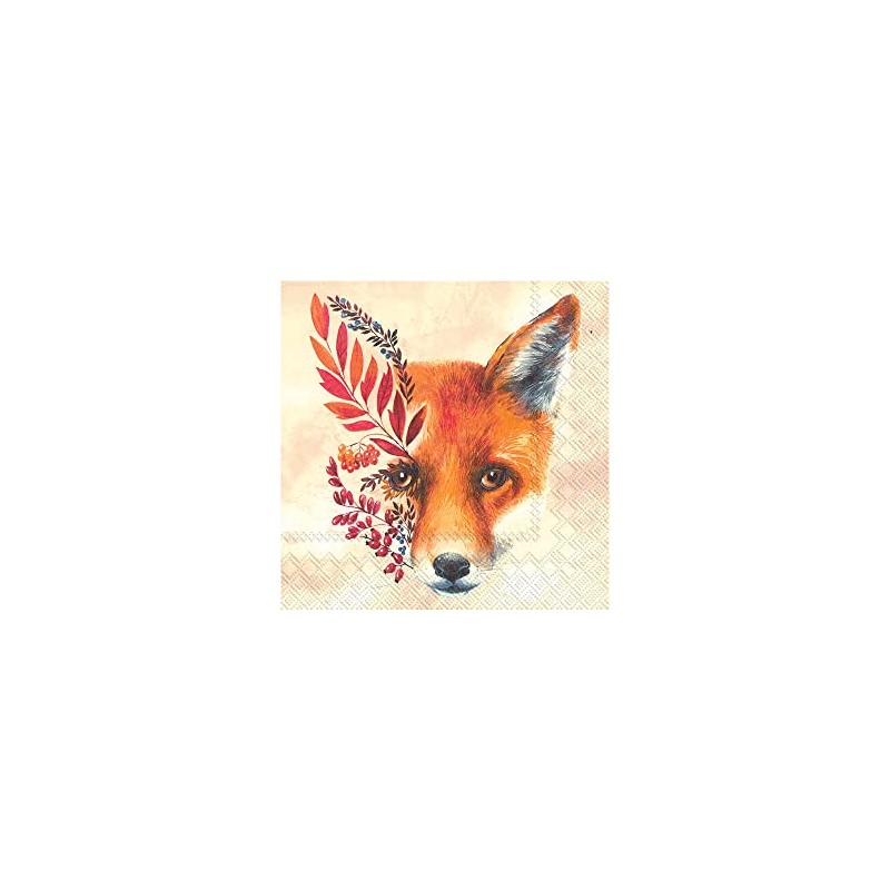 Napkin Autumn Fox 5 or 20 Pieces Pack of 20