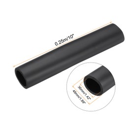 sourcing map 2pcs 10" Pipe Insulation Tube 36mm ID 48mm OD Foam Tubing for Handle Grip Support, Black