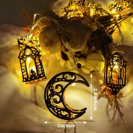 Vcumter Ramadan Decorations Ramadan String Lights, Eid Mubarak Decorations Ramadan Eid String Light Ramadan Decorations for Home Eid Decoration