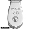 QWORK® Pack of 10 M20 Pulley 304 Stainless Steel Pulleys