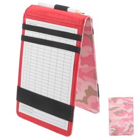 Mipcase Portable Golf Scorebook with PU Leather Cover Compact Lightweight Golfing Record Notebook for Scorecard Protection Fits Golf Score Cards