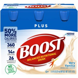 Boost Plus Balanced Nutritional Drink (8 Fl Oz (Pack of 2), Vanilla