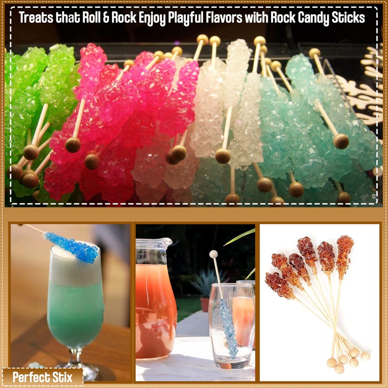 Perfect Stix LB60-200 Rock Candy Sticks with Ball, 0.1" Height,