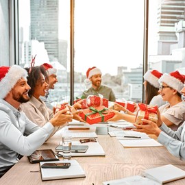 Meccol Santa Hat for Adults, Christmas Hat, Santa Cosplay, Christmas Cosplay, Costume, Costume, Christmas Hat, Santa, Cosplay, Compatible Head Circumference: 22.8 - 23.6 inches (58 - 60 cm) (Set of 4)